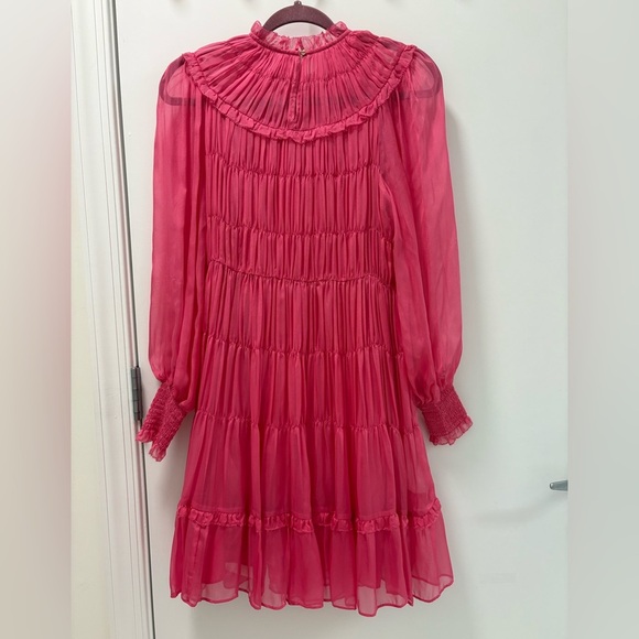 Ulla Johnson Emmeline Fuchsia Pink Silk Dress Size 0 - Picture 6 of 14
